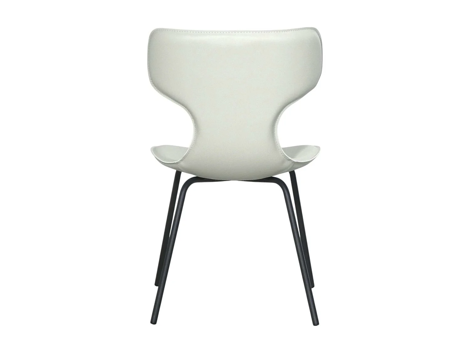 Chaise beige avec dossier en T, revêtement nettoyable (lot de 2) LOMBARDIE