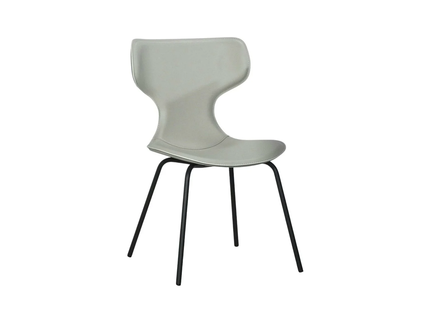 Chaise beige avec dossier en T, revêtement nettoyable (lot de 2) LOMBARDIE