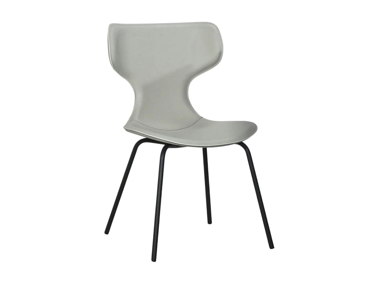 Chaise beige avec dossier en T, revêtement nettoyable (lot de 2) LOMBARDIE