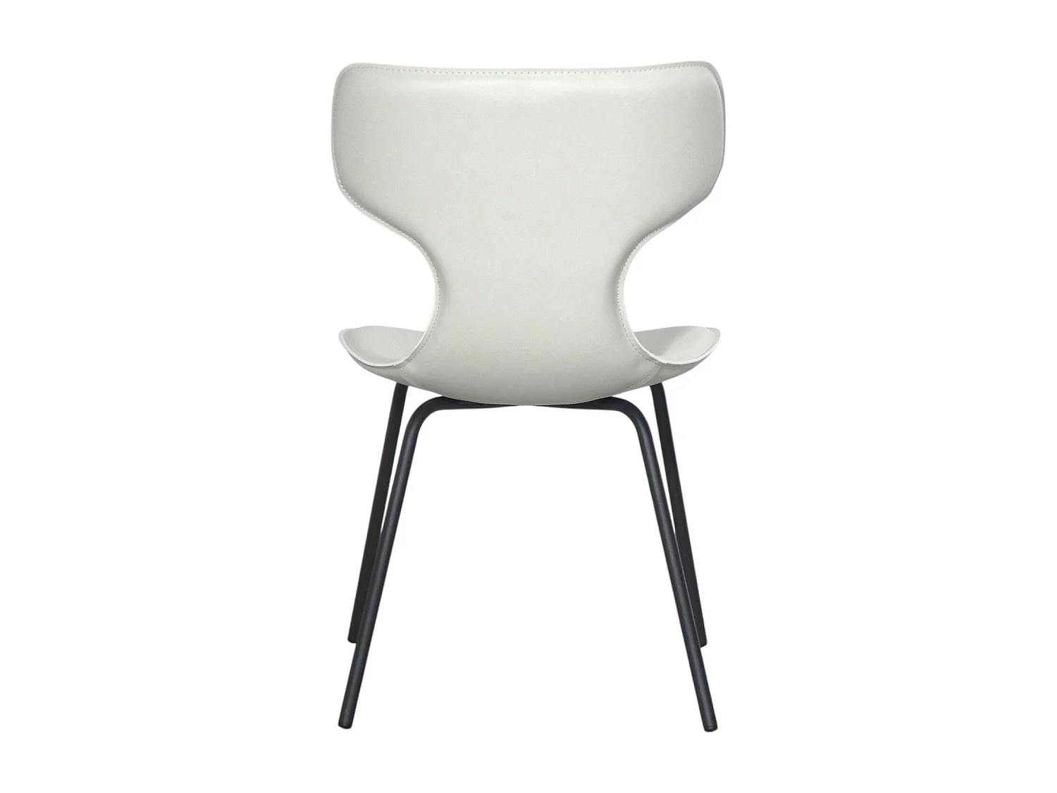 Chaise beige avec dossier en T, revêtement nettoyable (lot de 2) LOMBARDIE