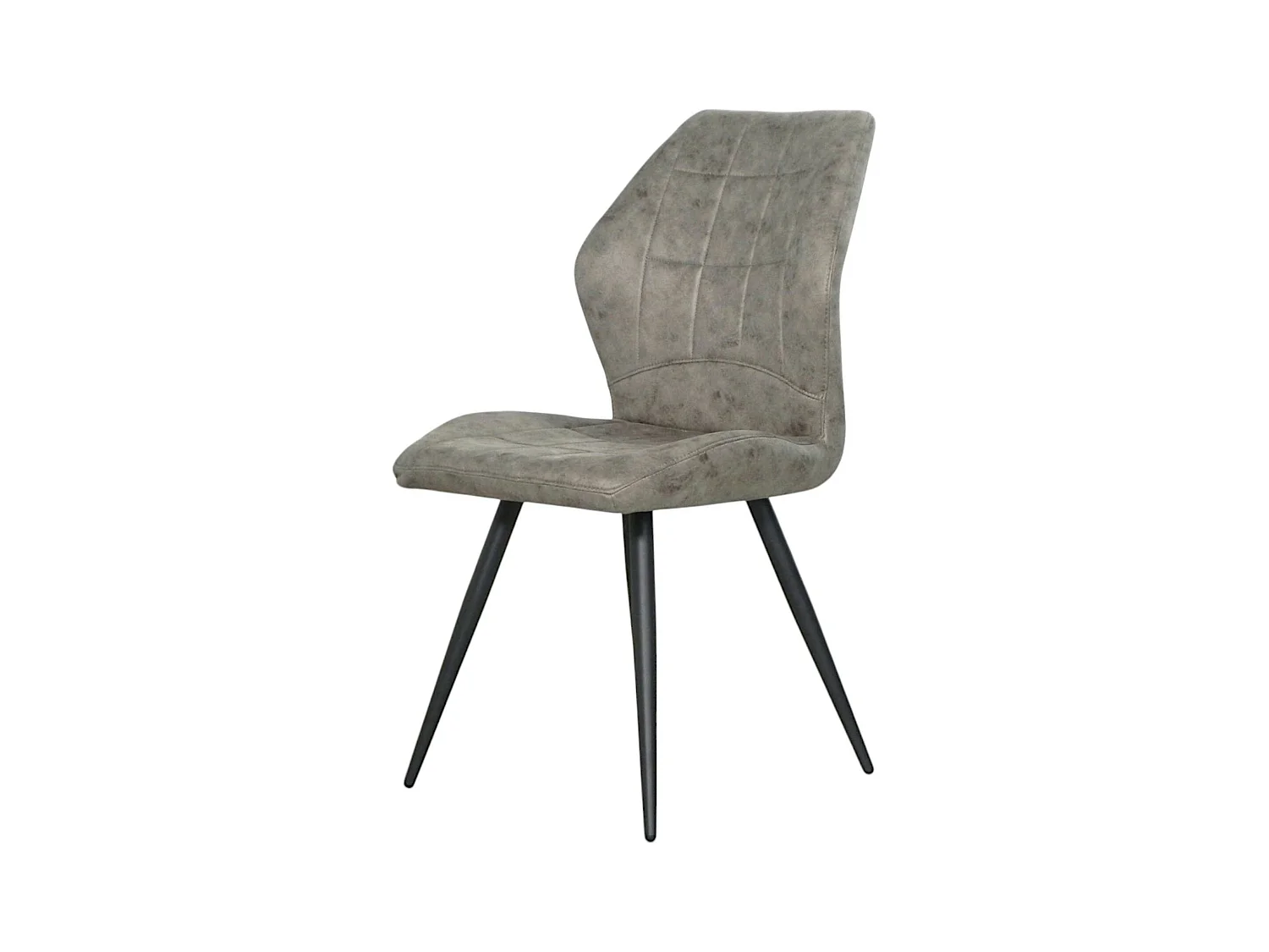 Chaise grise motif damier, (lot de 2) LOMBARDIE