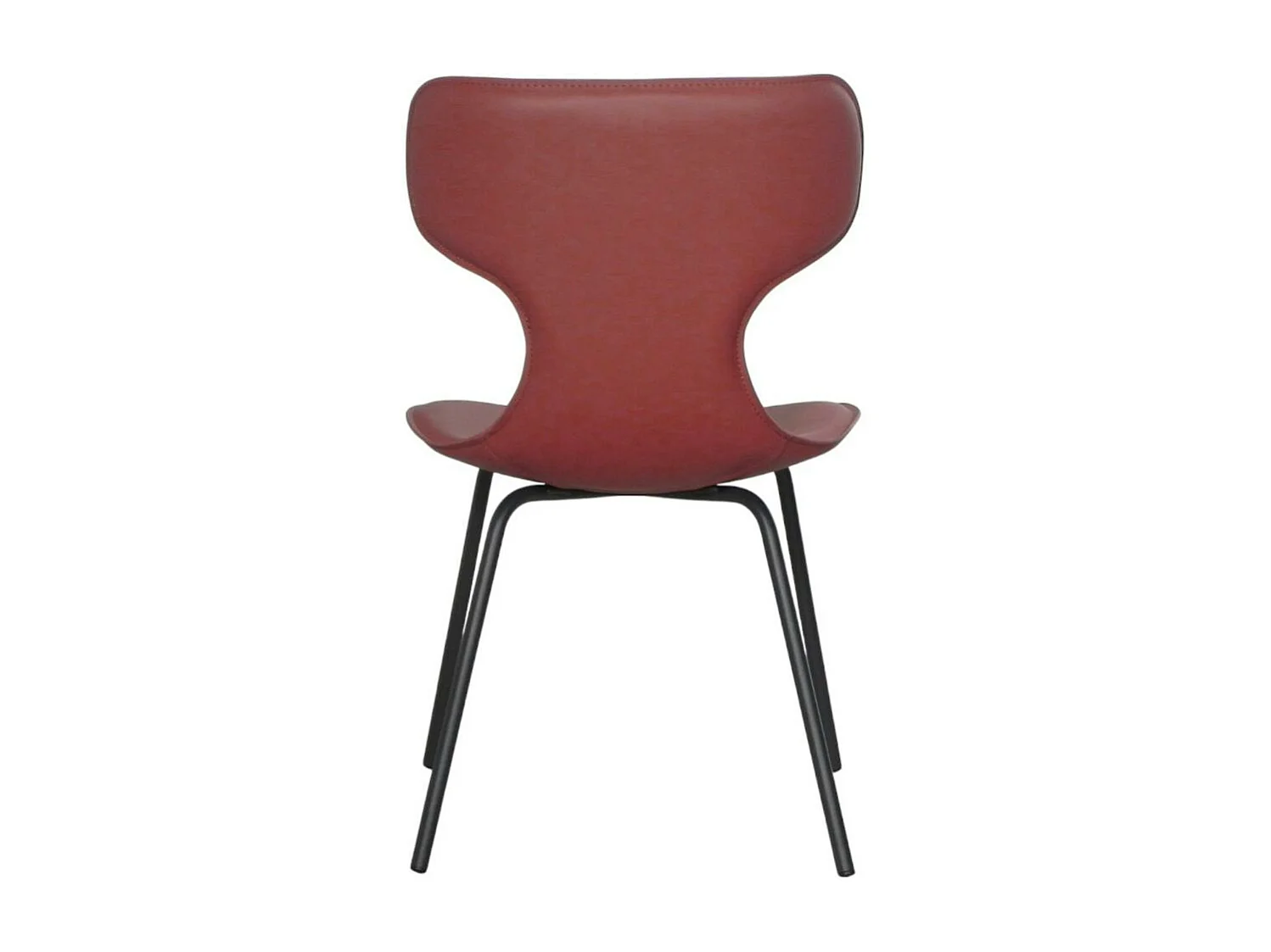 Chaise terracotta avec dossier en T, revêtement nettoyable (lot de 2) LOMBARDIE