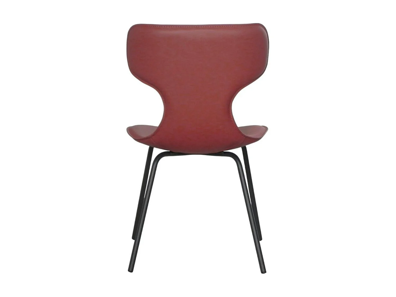 Chaise terracotta avec dossier en T, revêtement nettoyable (lot de 2) LOMBARDIE