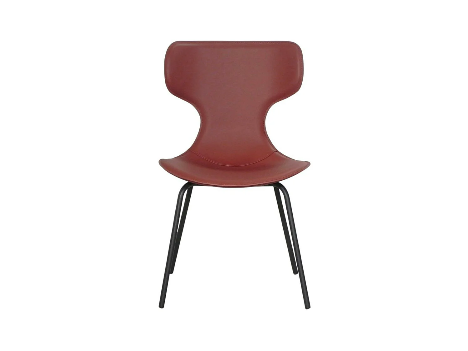 Chaise terracotta avec dossier en T, revêtement nettoyable (lot de 2) LOMBARDIE