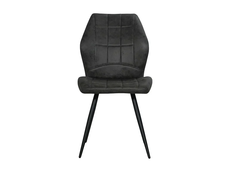 Chaise anthracite motif damier (lot de 2) LOMBARDIE