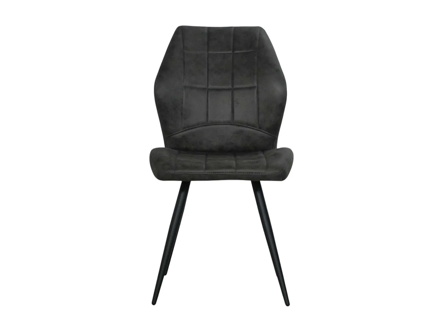 Chaise anthracite motif damier (lot de 2) LOMBARDIE