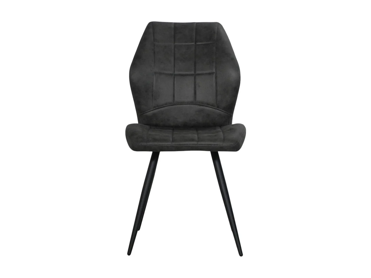 Chaise anthracite motif damier (lot de 2) LOMBARDIE