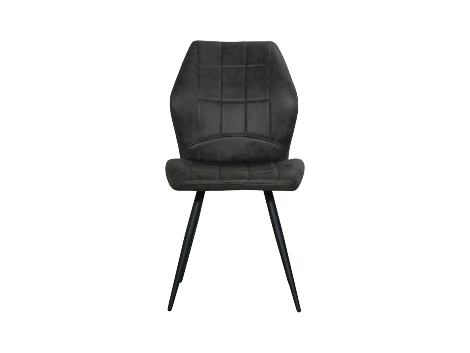 Chaise anthracite motif damier (lot de 2) LOMBARDIE