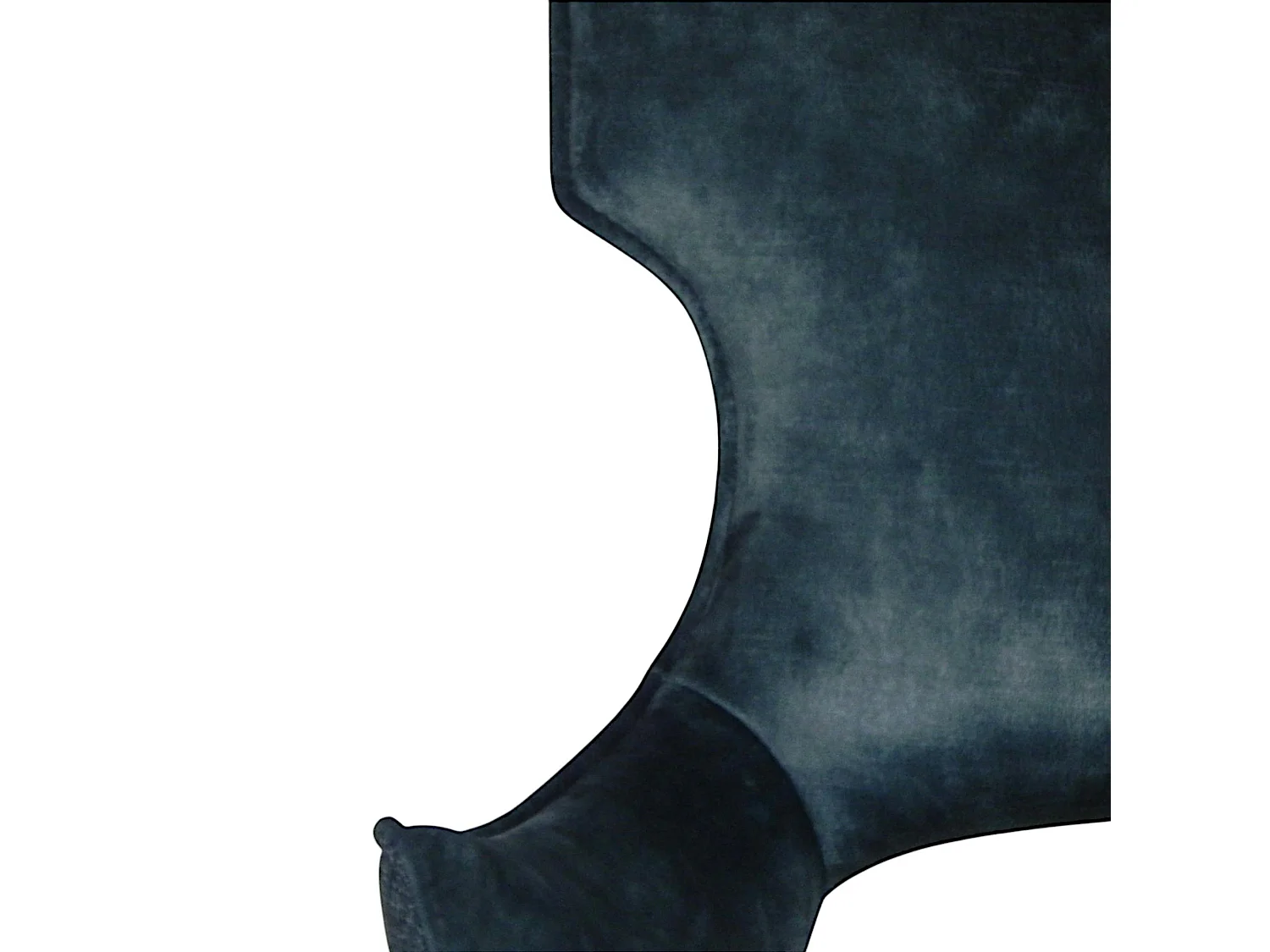 Chaise pivotante bleue bi-matière, dossier en T (lot de 2) LOMBARDIE