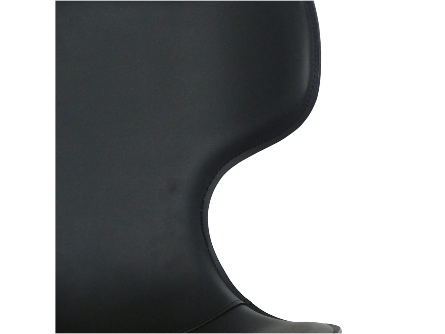 Chaise noire avec dossier en T, revêtement nettoyable (lot de 2) LOMBARDIE