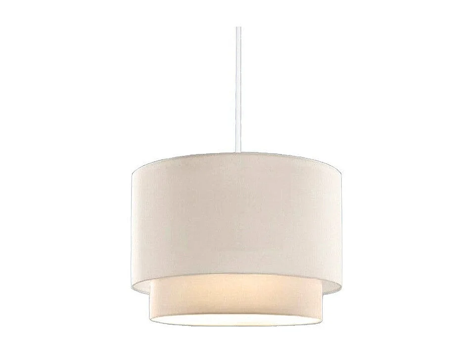 Suspension luminaire plafonnier abat jour blanc crème 30x20 cm
