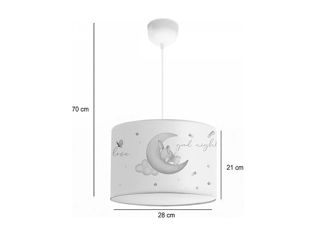 Suspension luminaire Plafonnier enfant blanc 24x21 cm