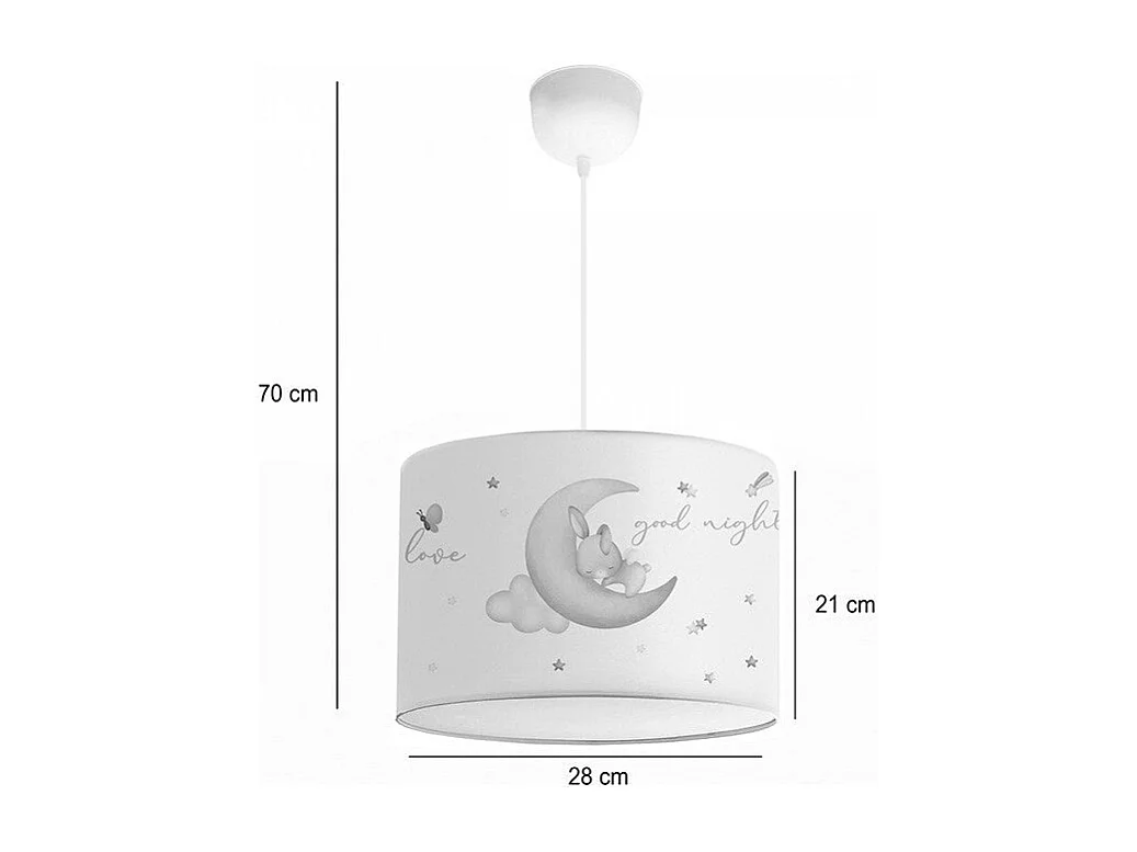 Suspension luminaire Plafonnier enfant blanc 24x21 cm