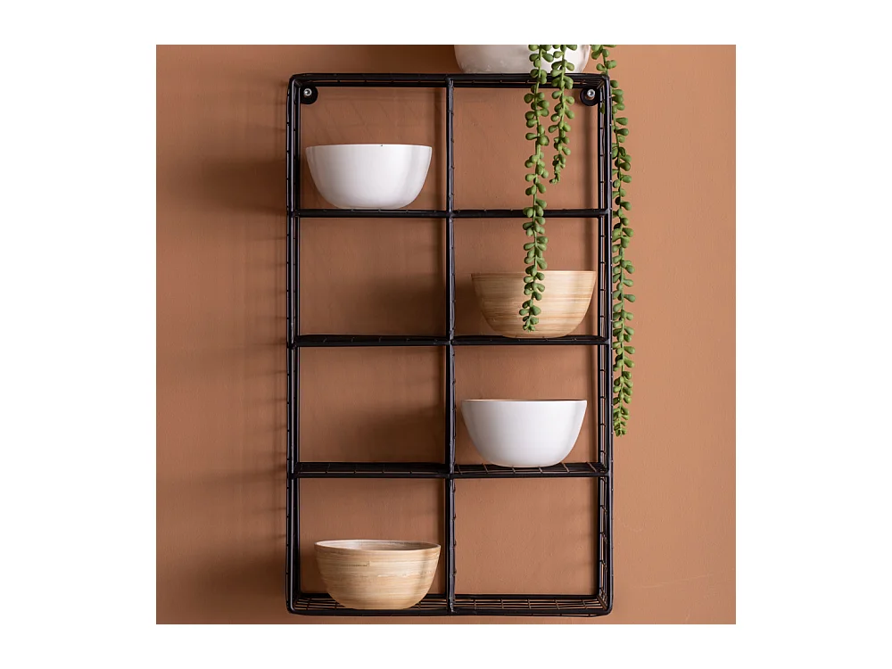 Reja - Étagère murale en métal L30cm - Noir