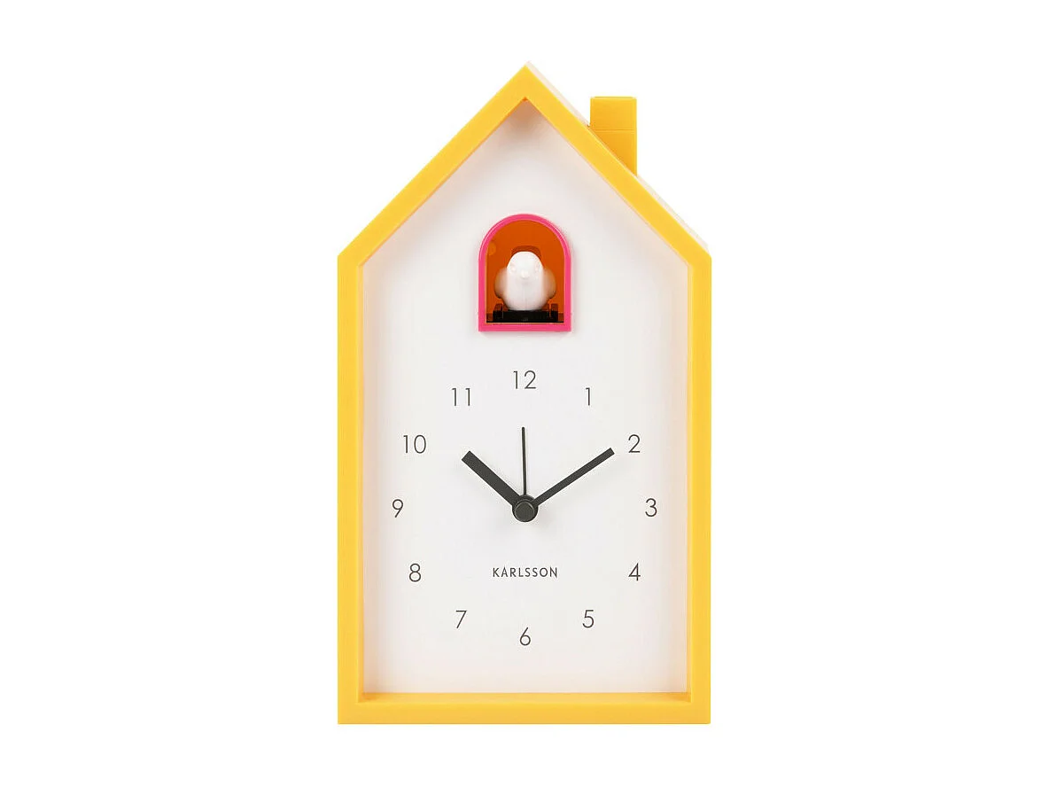 Alarm Modern Cuckoo - Réveil en plastique avec coucou - Jaune