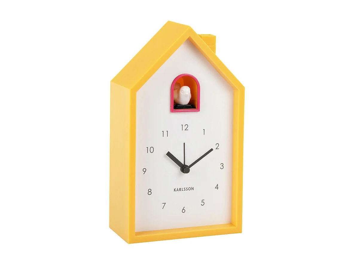 Alarm Modern Cuckoo - Réveil en plastique avec coucou - Jaune