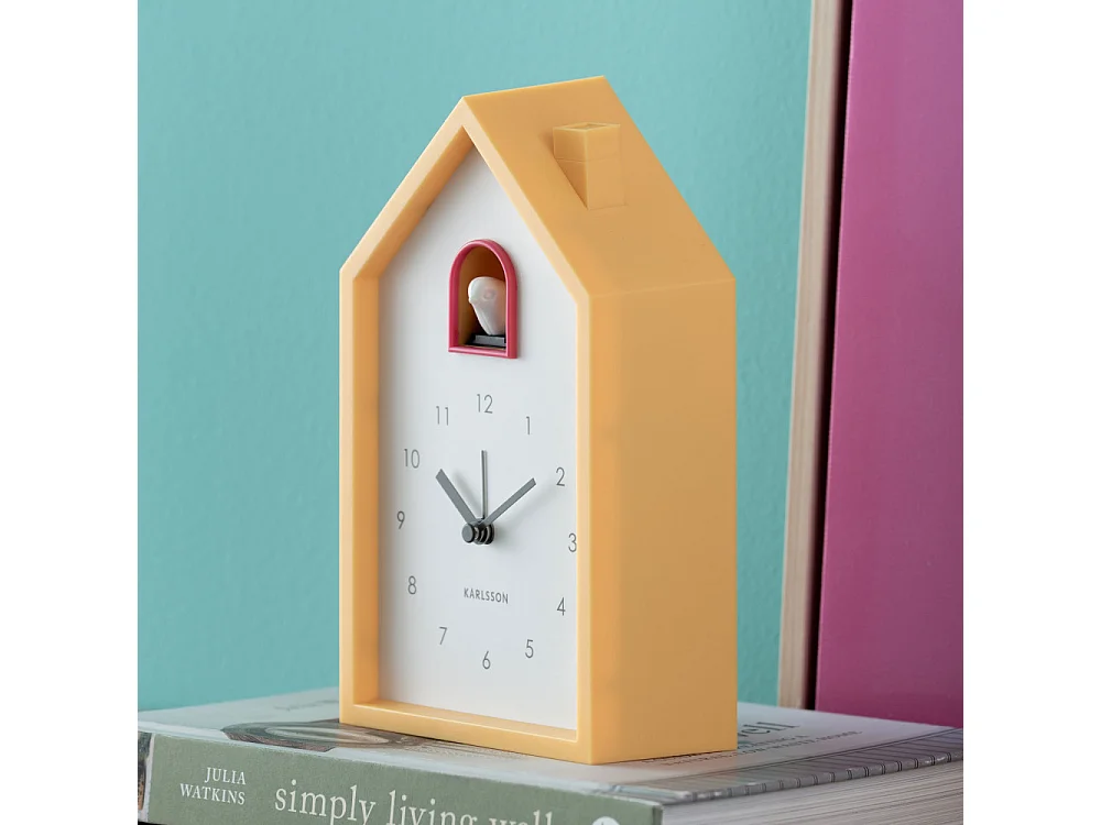 Alarm Modern Cuckoo - Réveil en plastique avec coucou - Jaune