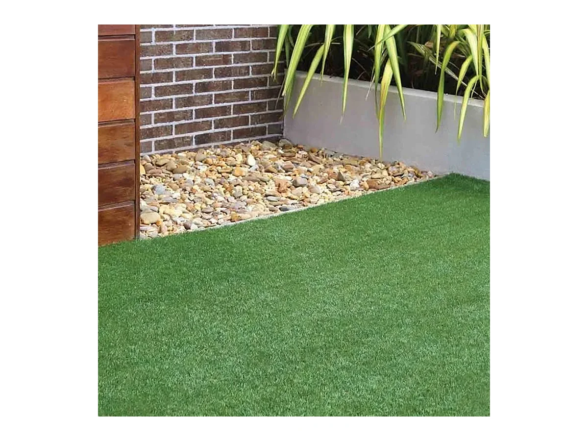 Lot de 4 Moquettes gazon artificiel extérieur 100% synthétique vert pour terrasse, balcon, jardin - Longueur 300 x largeur 100 cm