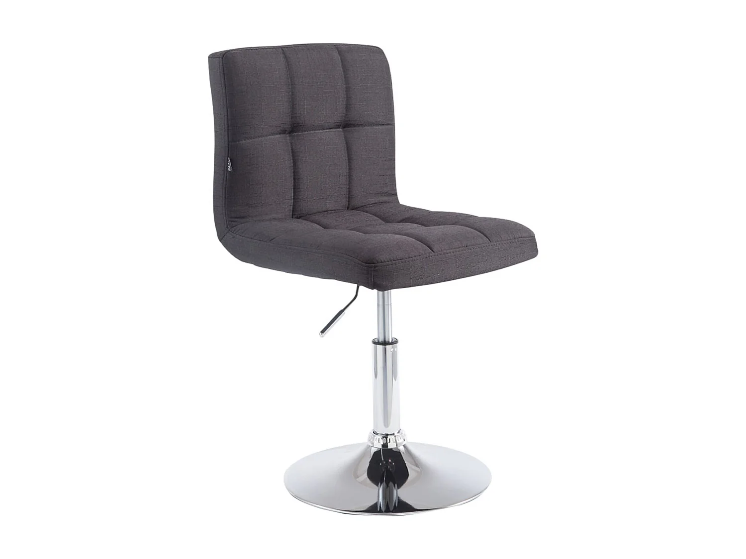 Lot de 4  Fauteuil pivotant - Tissu - Noir - Palma