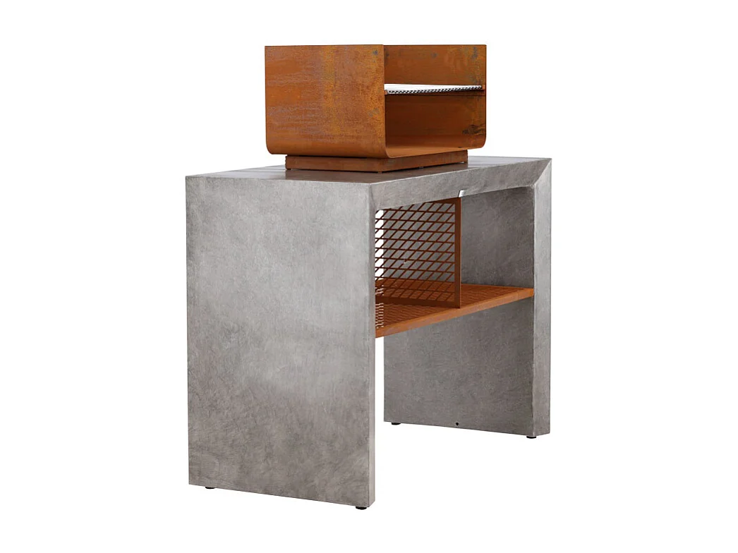 Velas buitenkeuken met grill voor hout lichtgrijs.