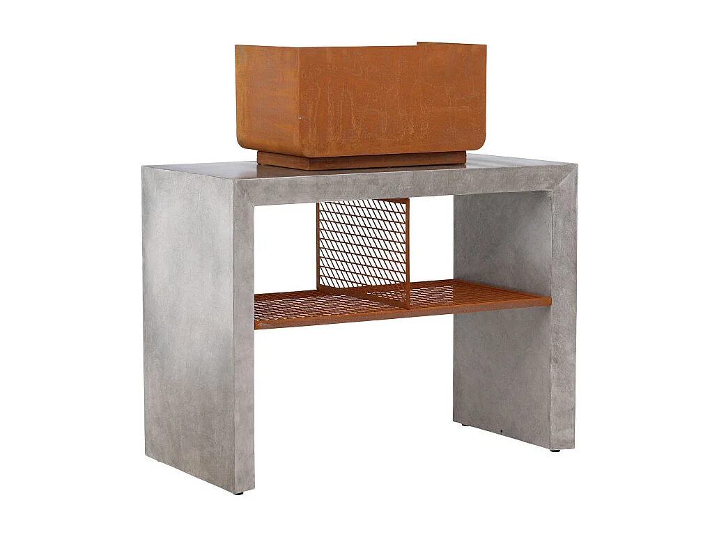 Velas buitenkeuken met grill voor hout lichtgrijs.