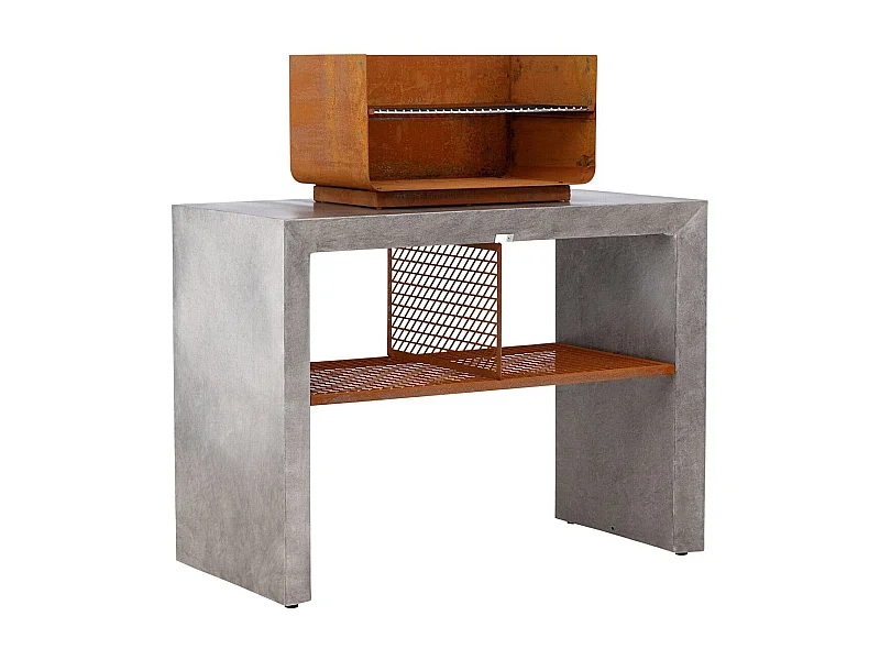 Velas buitenkeuken met grill voor hout lichtgrijs.