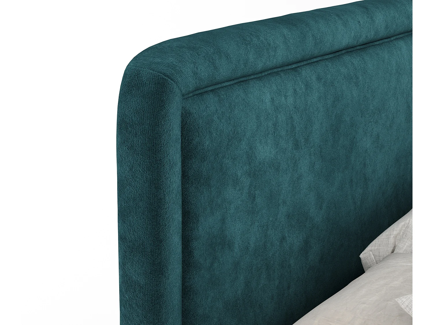 Boxspringbett aus Samtstoff Salvi - Matratze - Toppermatratze - 200x200 cm - türkisfarbe