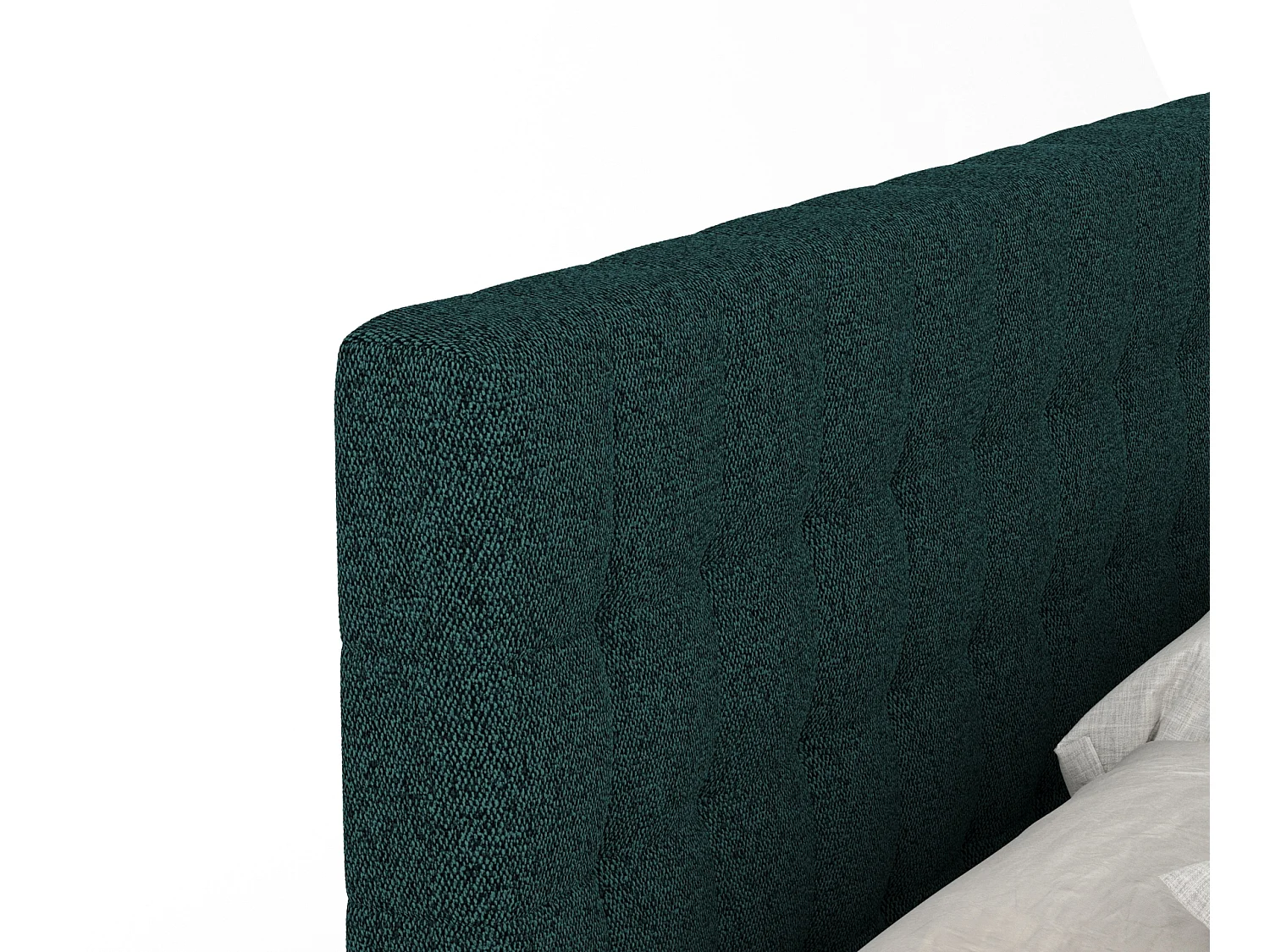 Boxspringbett aus Webstoff Sorrento - Matratze - Toppermatratze - 180x200 cm - grün