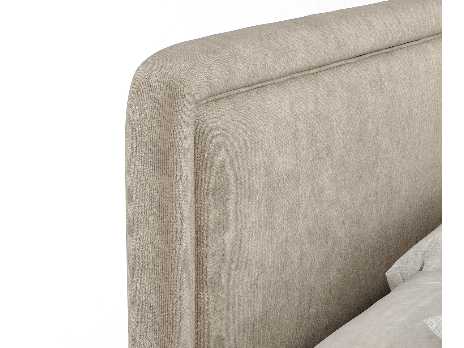 Lit boxspring en tissu velours Salvi - matelas - surmatelas - 140x200 cm - beige