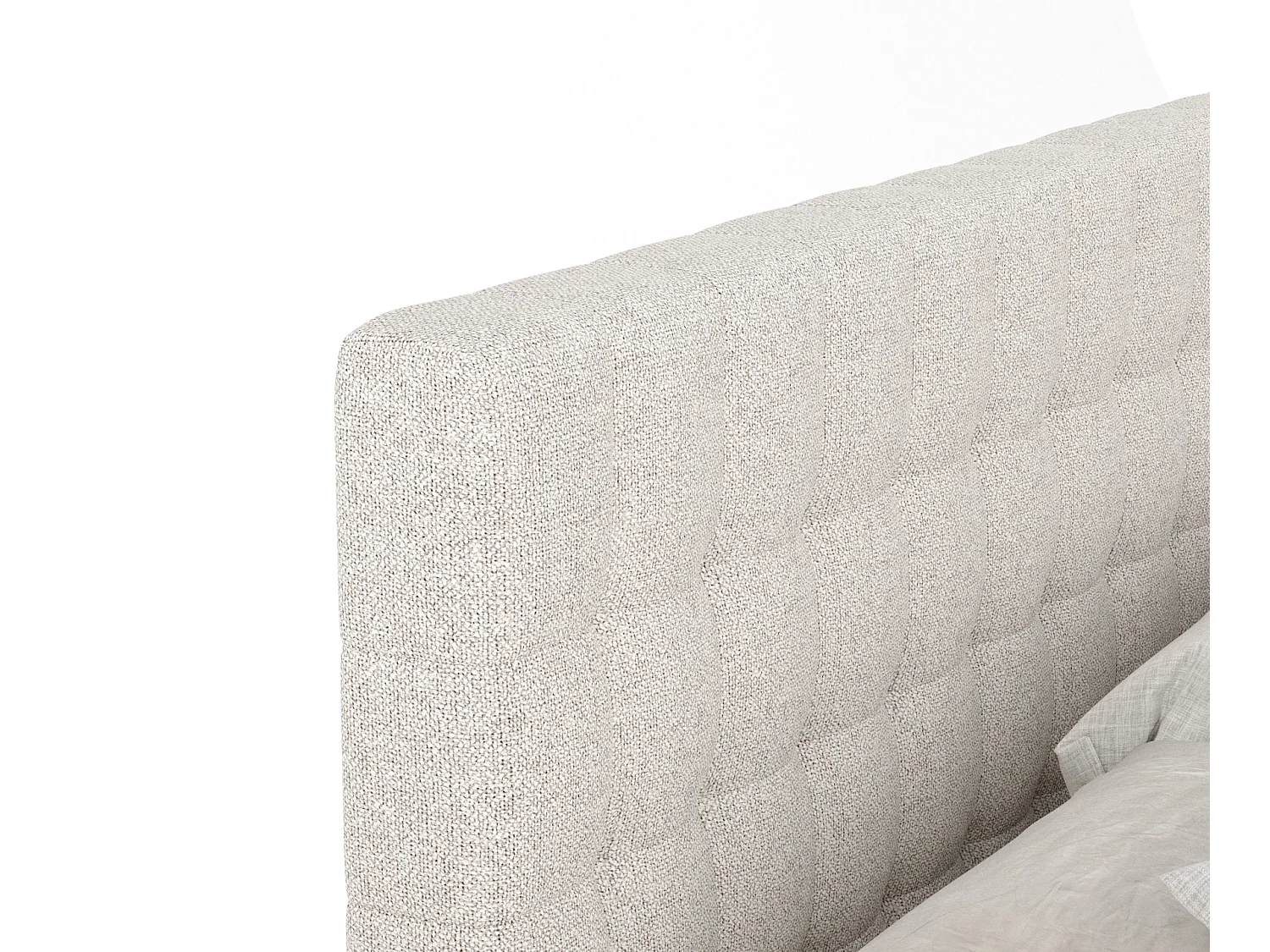 Lit boxspring en toile tissée Sorrento - matelas - surmatelas - 200x200 cm - beige