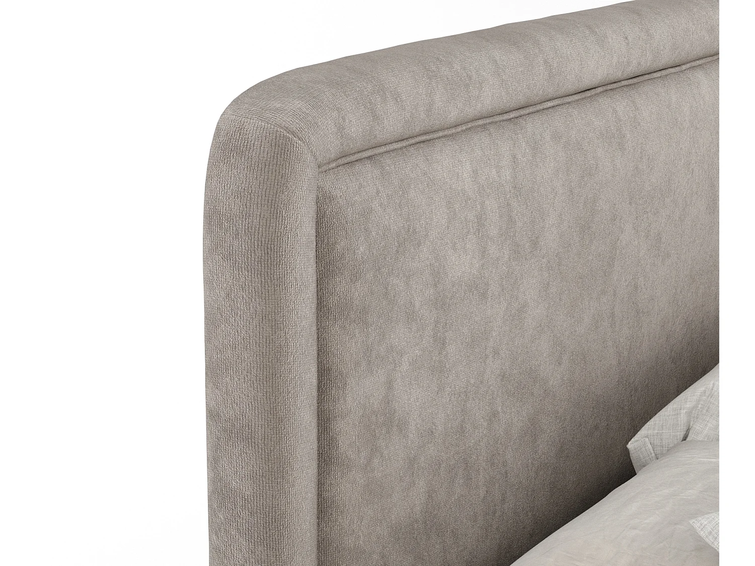 Boxspringbett aus Samtstoff Salvi - Matratze - Toppermatratze - 140x200 cm - taupe