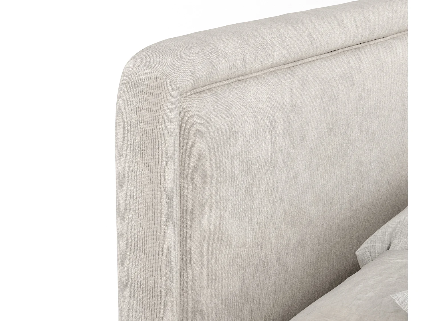 Lit boxspring en tissu velours Salvi - matelas - surmatelas - 140x200 cm - beige clair