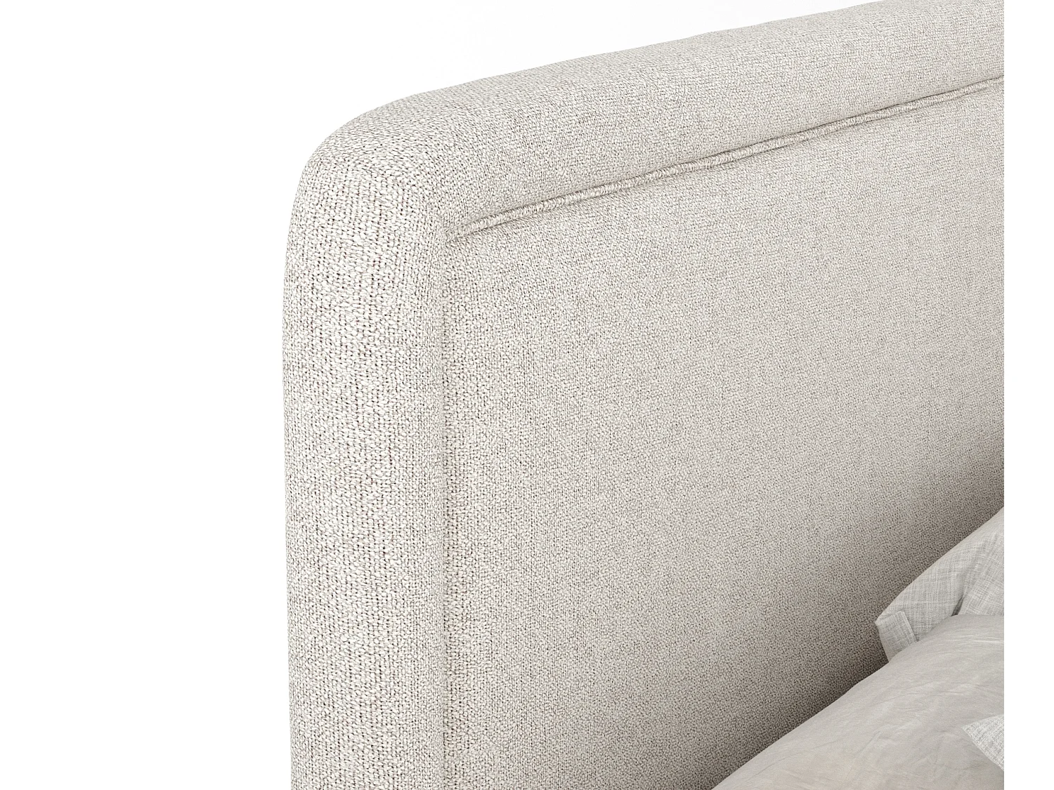 Boxspringbett aus Webstoff Salvi - Matratze - Toppermatratze - 180x200 cm - beige