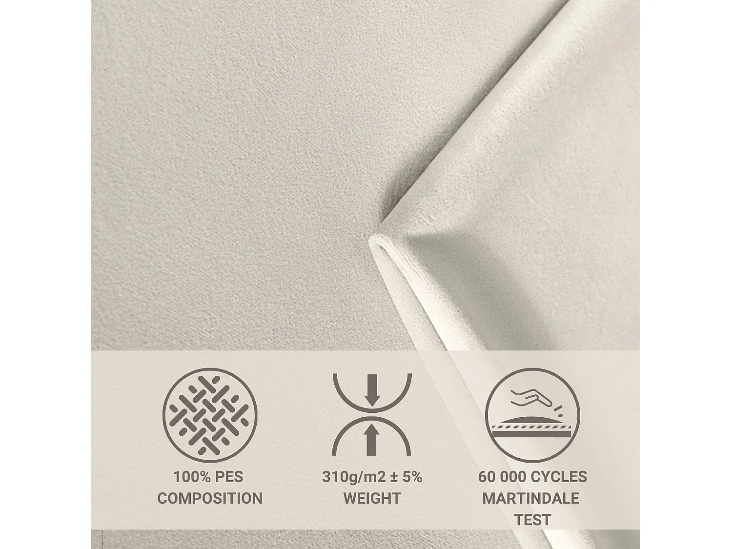 Łóżko boxspring w tkaninie welwetowej Minori - materac - topper - 140x200 cm - jasnobeżowy