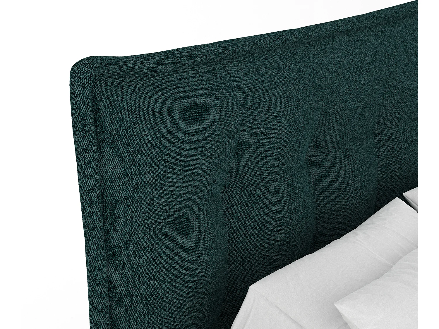 Lit boxspring en toile tissée Minori - matelas - surmatelas - 160x200 cm - vert
