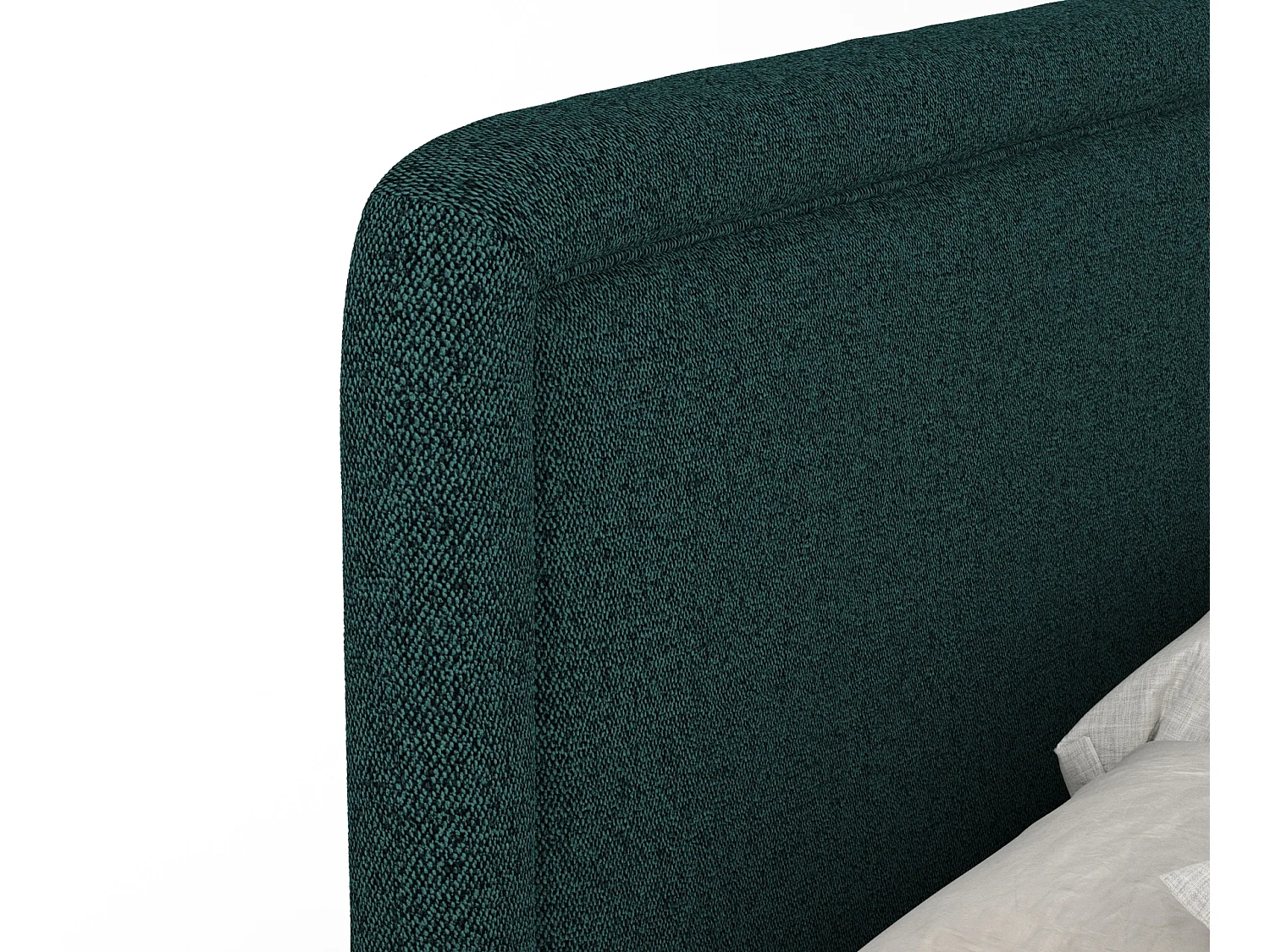 Boxspringbett aus Webstoff Salvi - Matratze - Toppermatratze - 140x200 cm - grün