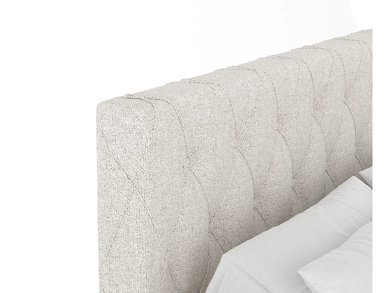 Lit boxspring en toile tissée Otus - matelas - surmatelas - 140x200 cm - beige