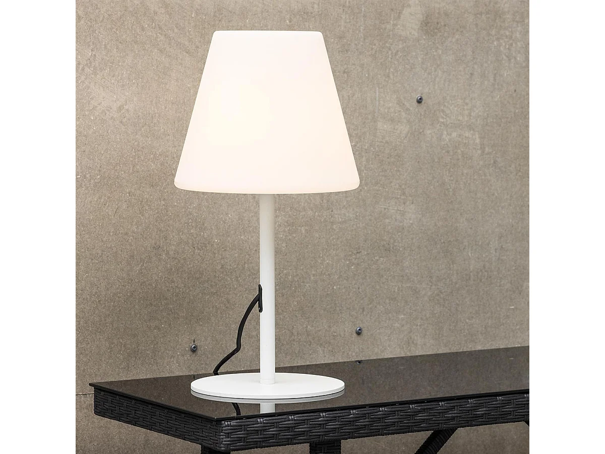 Lampe à Poser d'Extérieur "Moris" 52cm Blanc