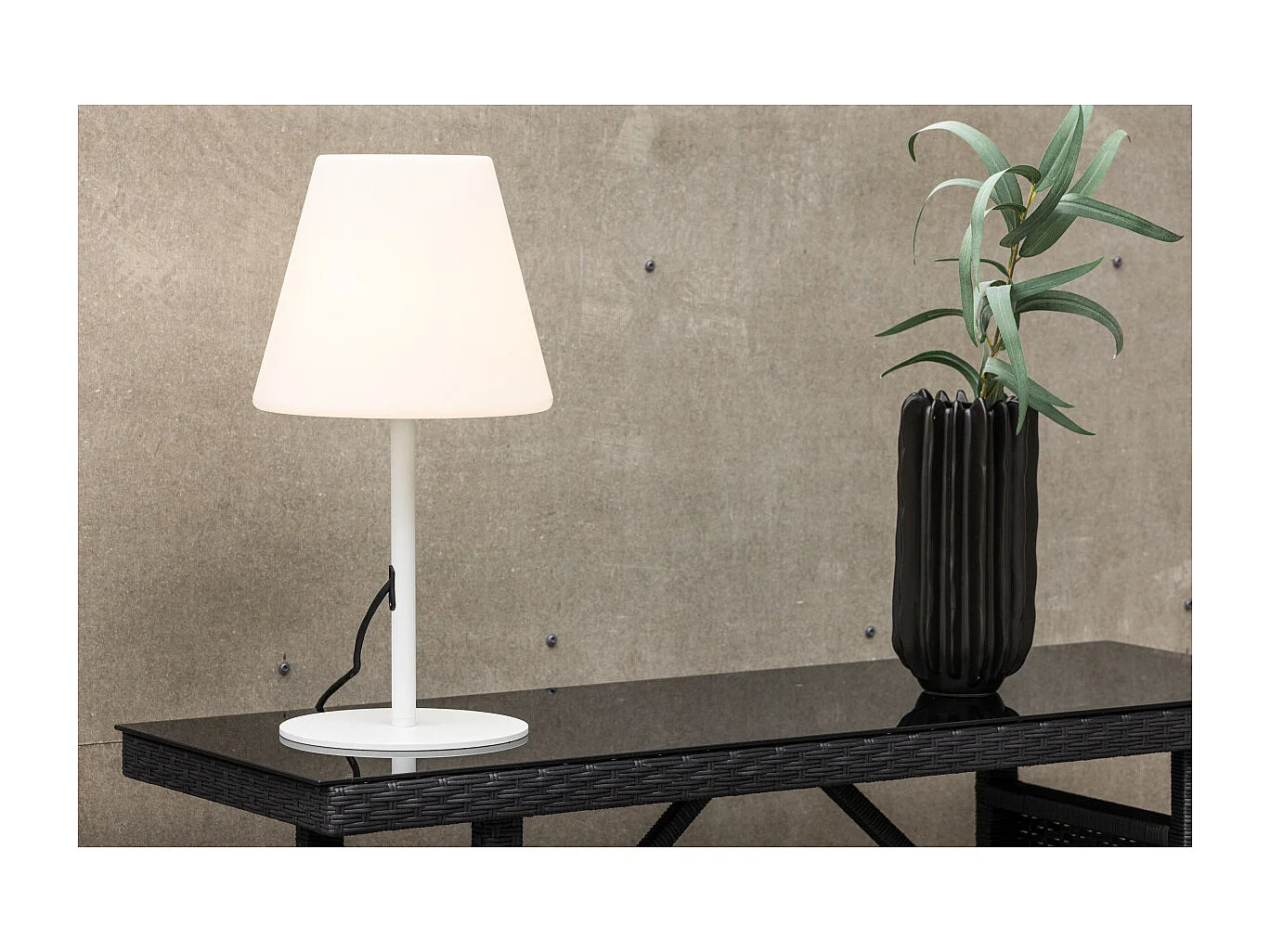 Lampe à Poser d'Extérieur "Moris" 52cm Blanc