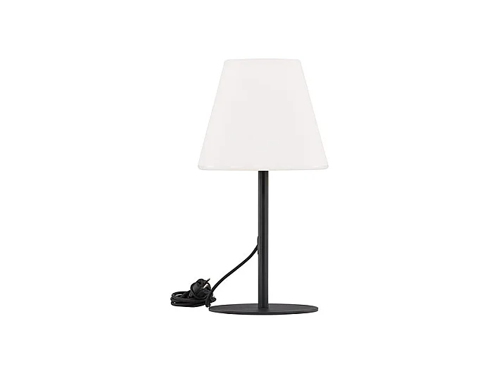 Lámpara de mesa Moris para exterior color negro.