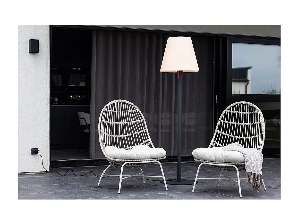 Lampadaire d'Extérieur "Moris" 187cm Blanc & Noir