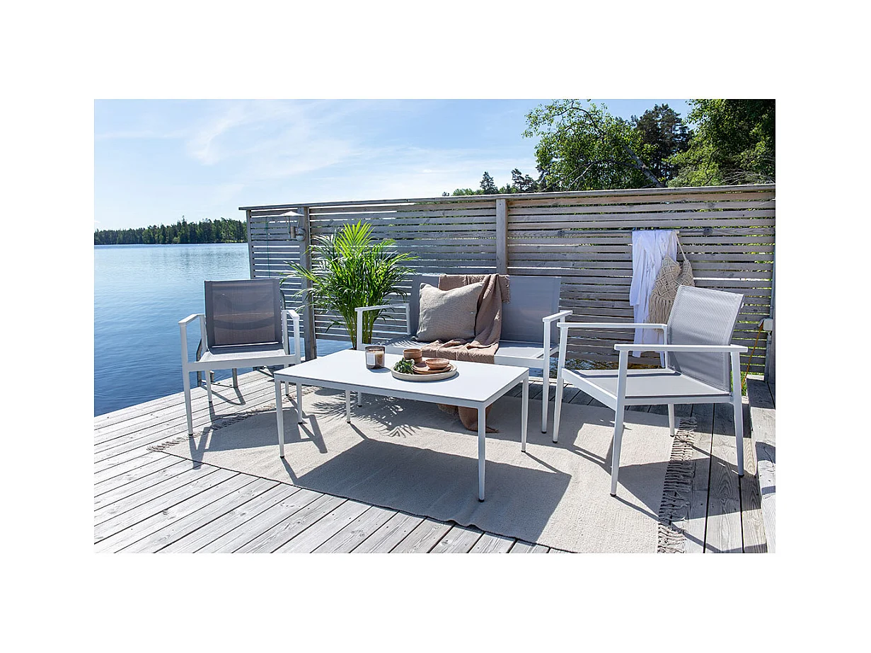 Salon de Jardin "Break" 105cm Blanc