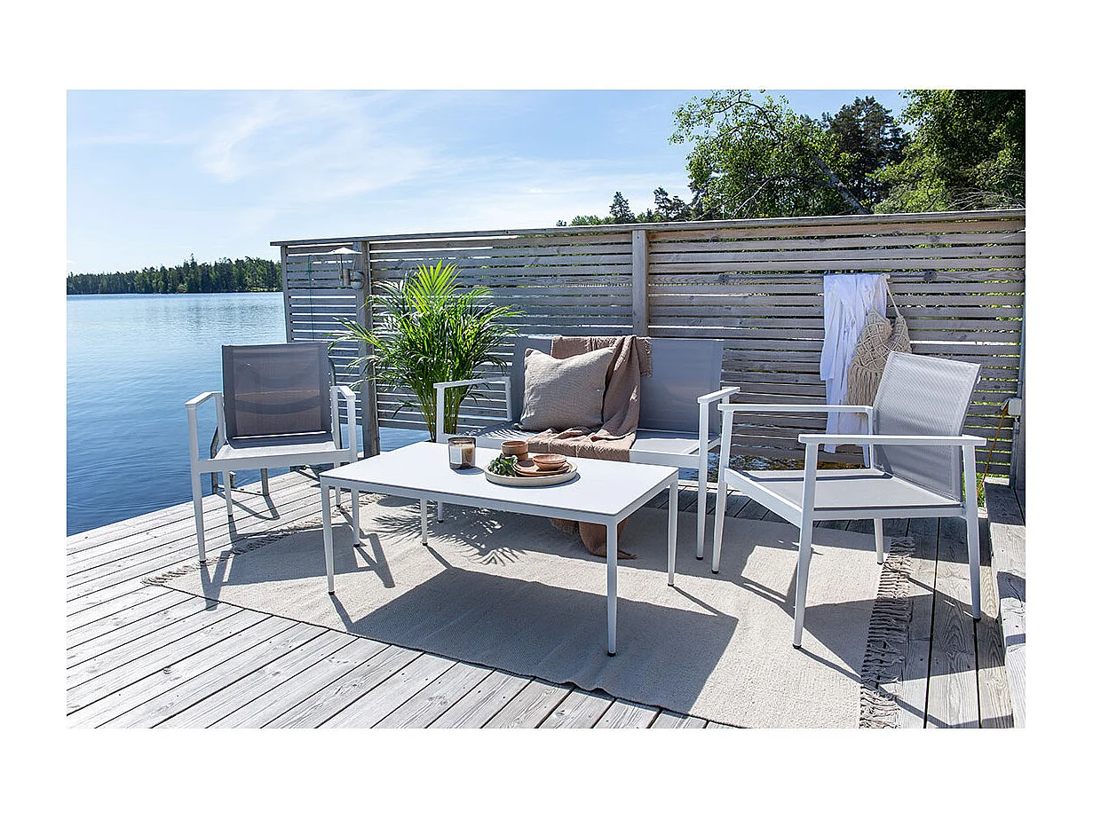 Salon de Jardin "Break" 105cm Blanc