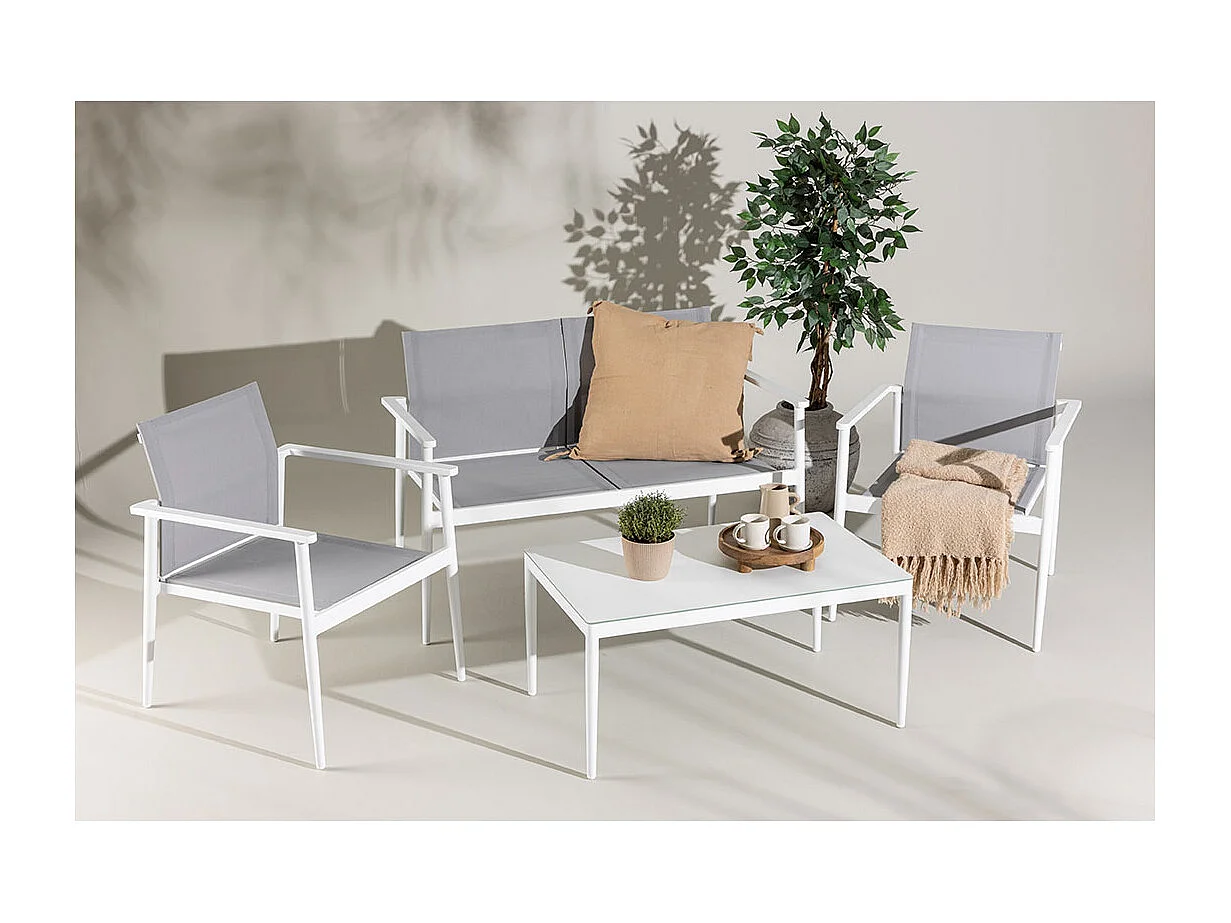 Salon de Jardin "Break" 105cm Blanc