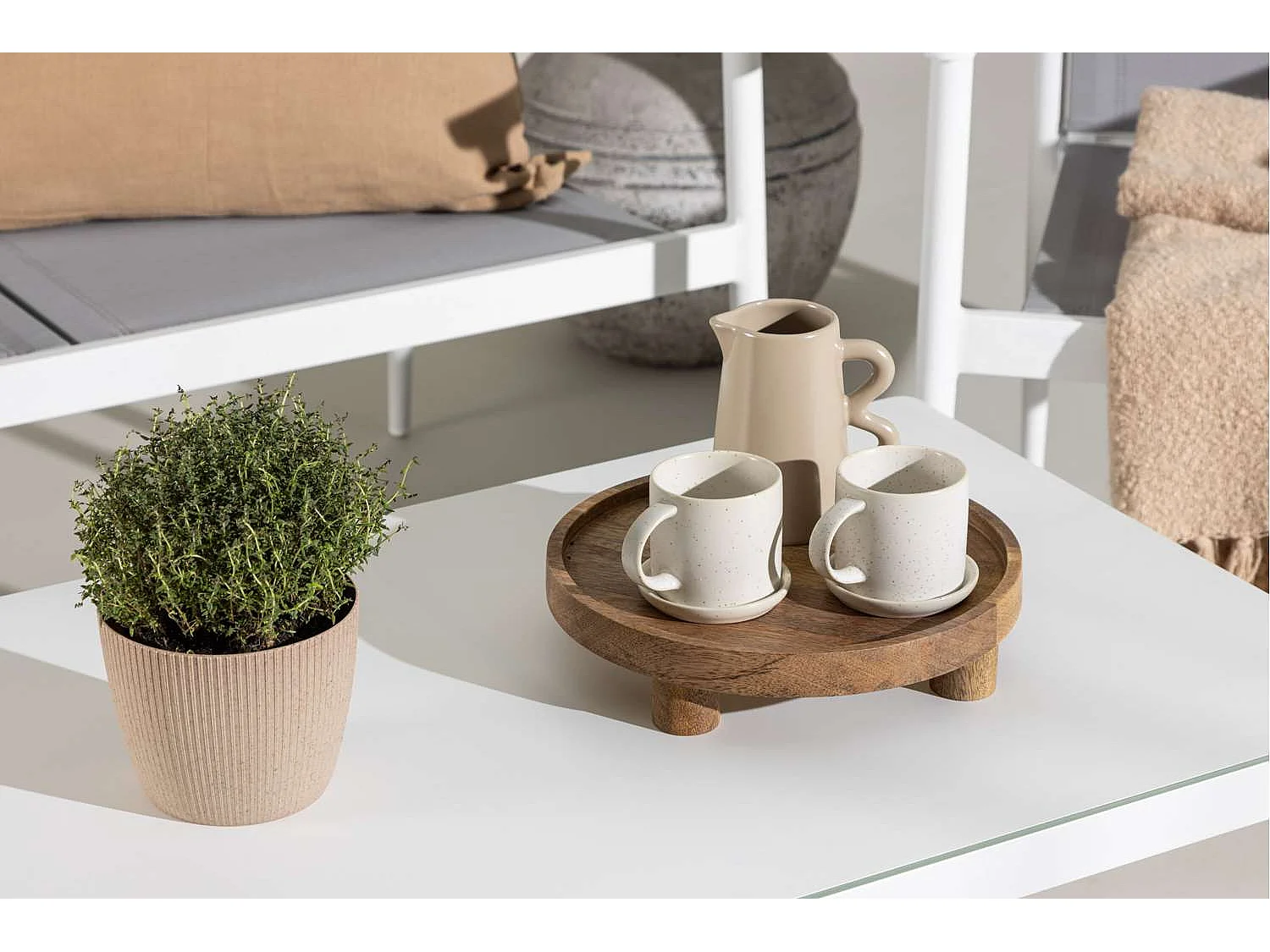 Salon de Jardin "Break" 105cm Blanc