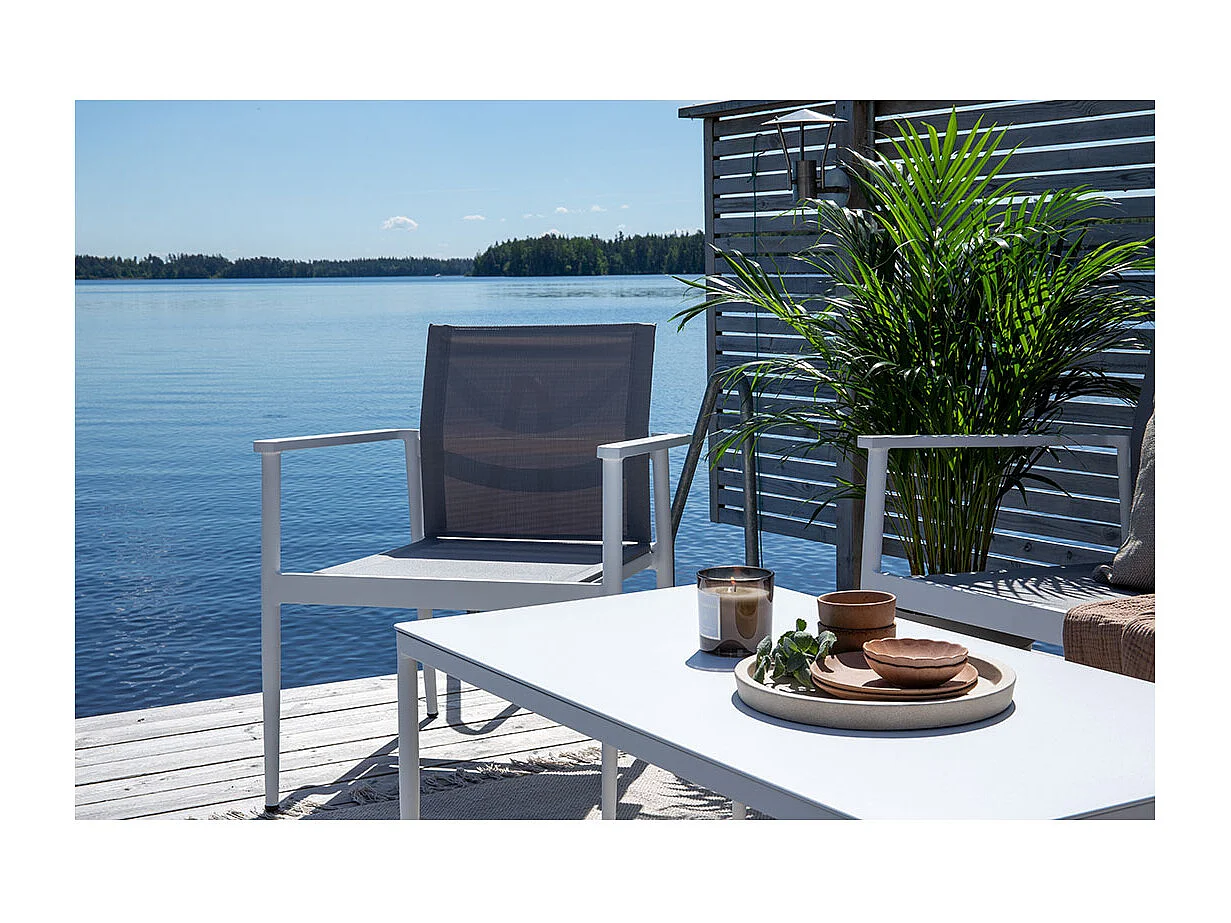 Salon de Jardin "Break" 105cm Blanc