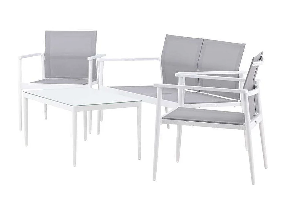 Salon de Jardin "Break" 105cm Blanc