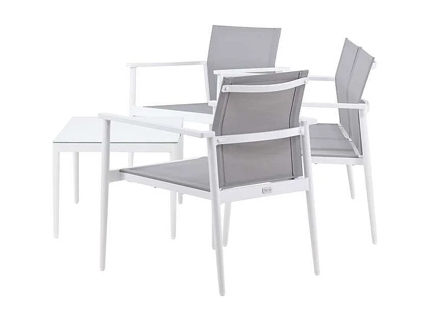 Salon de Jardin "Break" 105cm Blanc