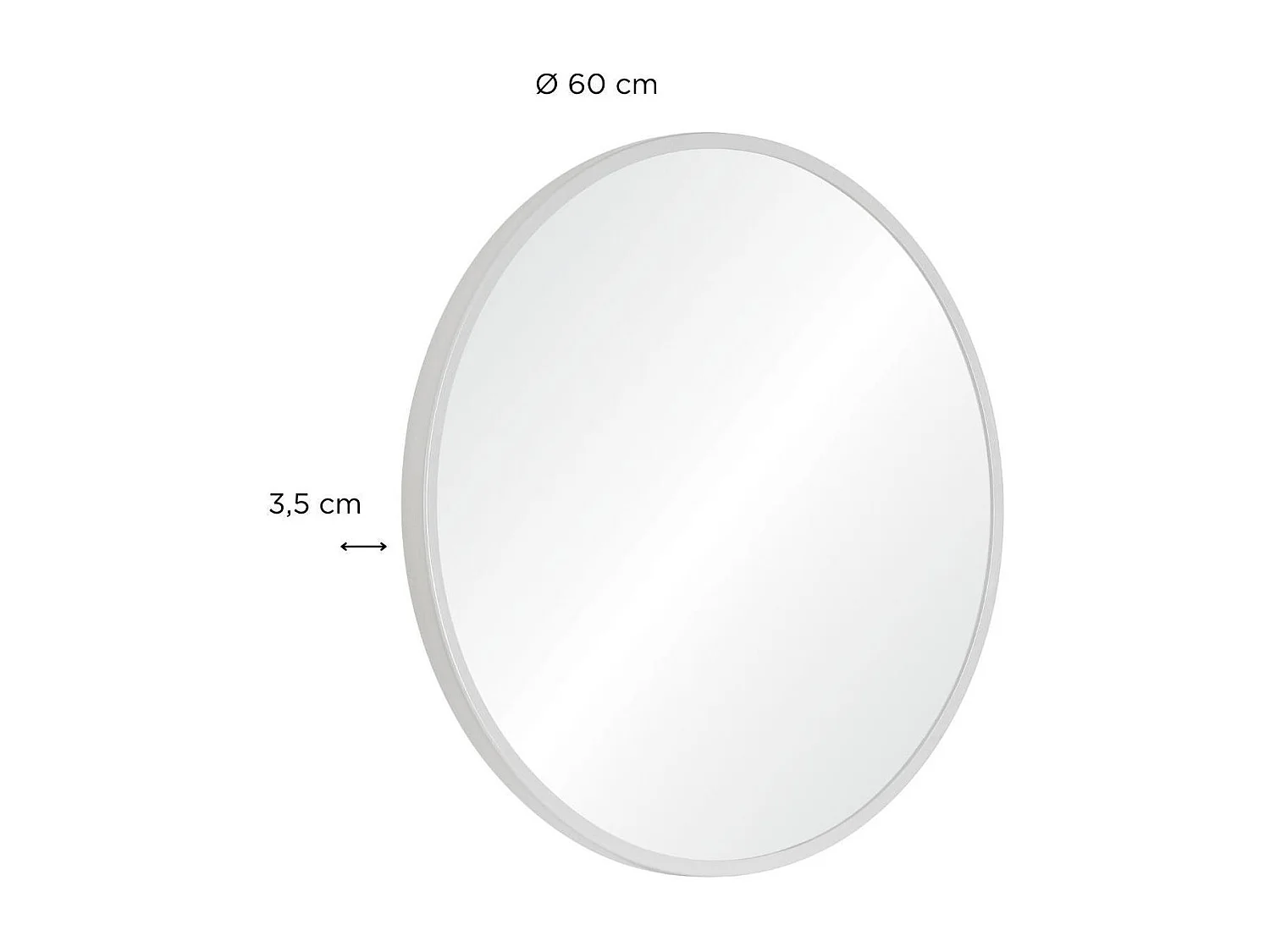 Miroir rond en métal D60cm