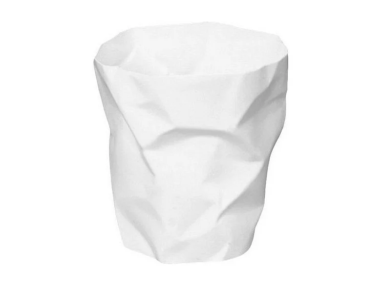 Büromülleimer mit zerknittertem Effekt Weiß 16 Liter Modern und funktional